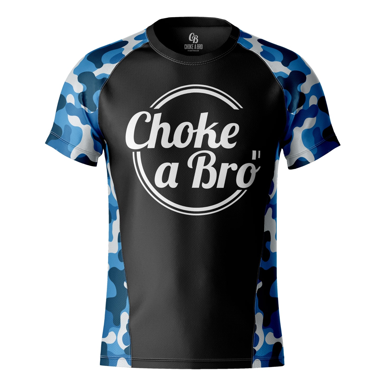 Brogo Black Blue Camo Short Sleeve Rashguard - Youth | Kids