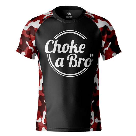 Brogo Red Camo Short Sleeve Rashguard - Adult