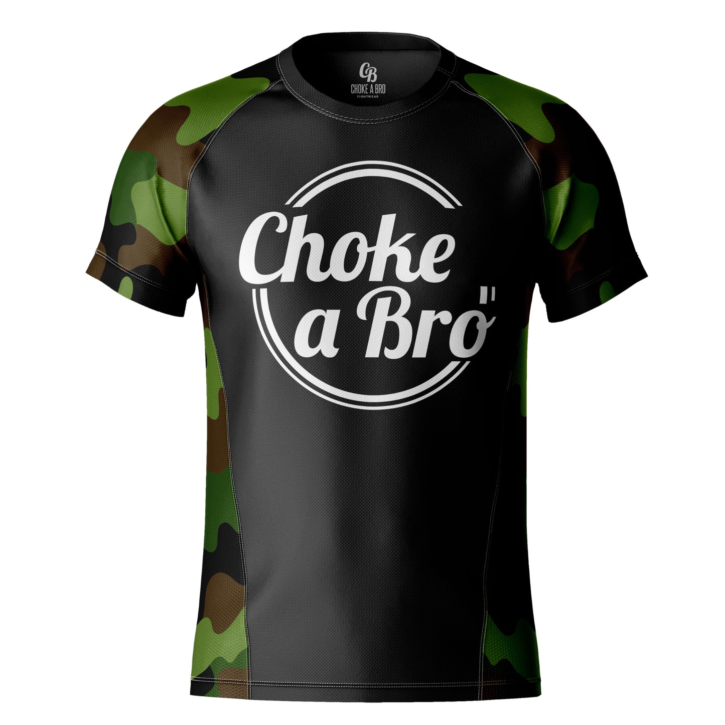 Brogo Woodlands Camo Short Sleeve Rashguard - Adult