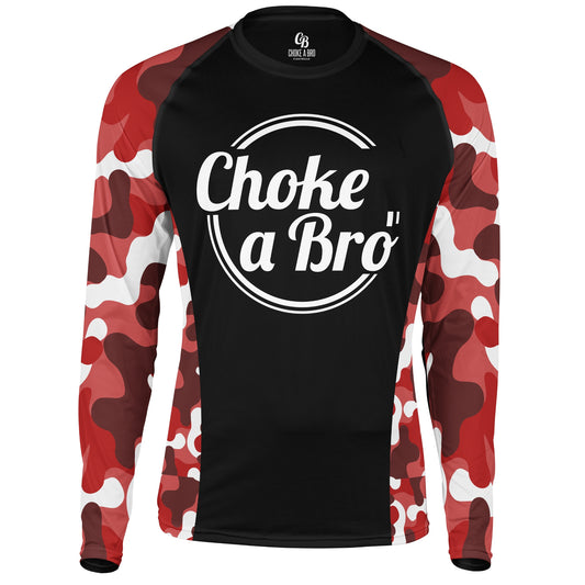 Brogo Red Camo Long Sleeve Rashguard - Adult