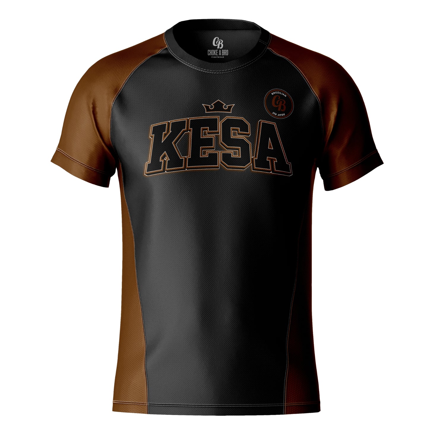 Kesa Kings Brown Short Sleeve Rashguard - Adult