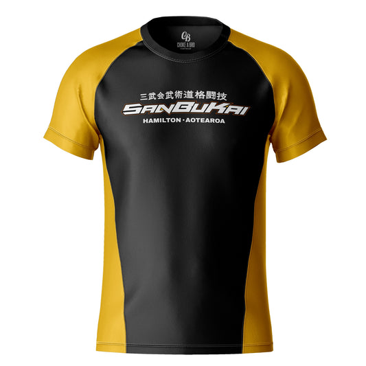 San Bu Kai Aotearoa Gold Short Sleeve Rashguard - Adult
