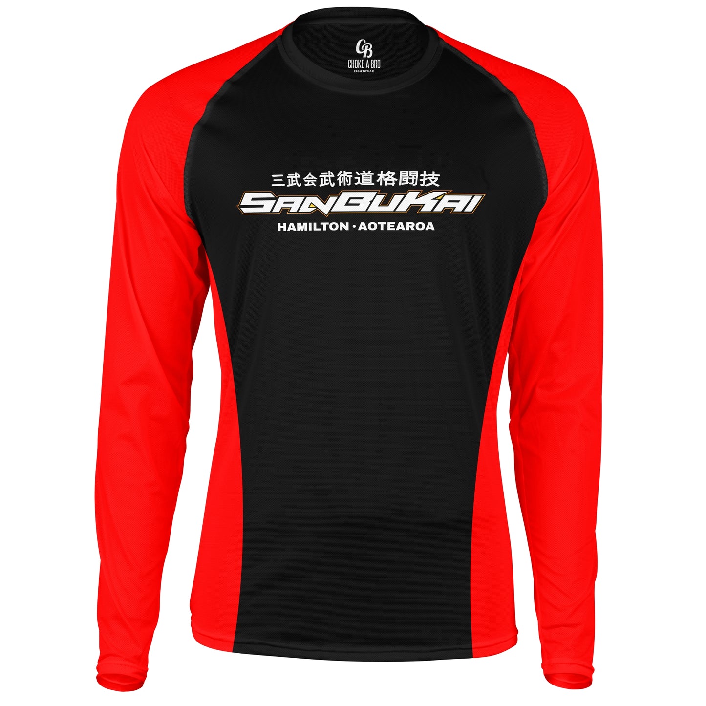 San Bu Kai Aotearoa Red Long Sleeve Rashguard - Adult
