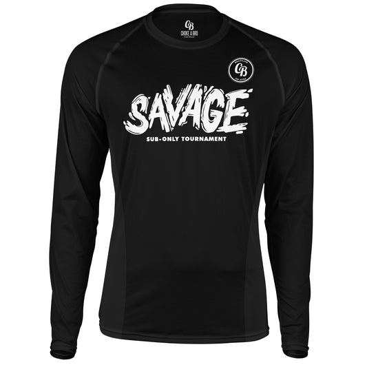 Savages Black Long Sleeve Rashguard - Adult