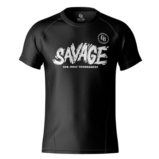 Savages Black Short Sleeve Rashguard - Adult